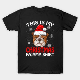 This is my Christmas Pajama Shirt Bulldog T-Shirt